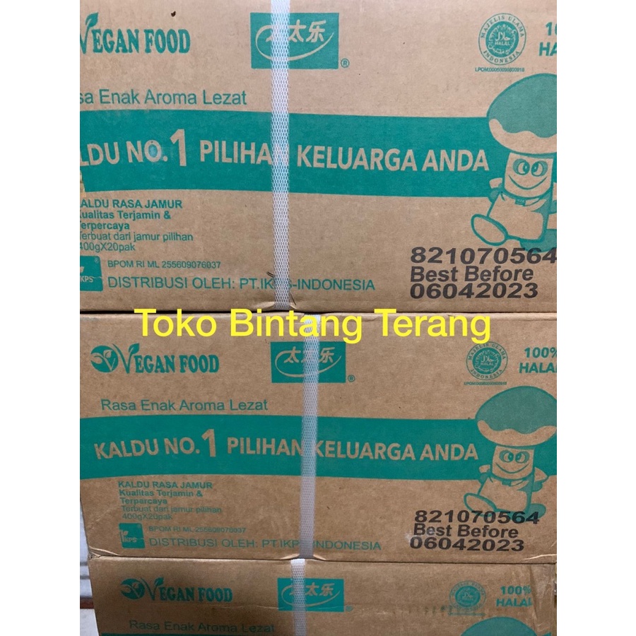 

Totole Bumbu Kaldu Jamur 400 gr x 20 pcs per 1 Dus/Karton Mokucing