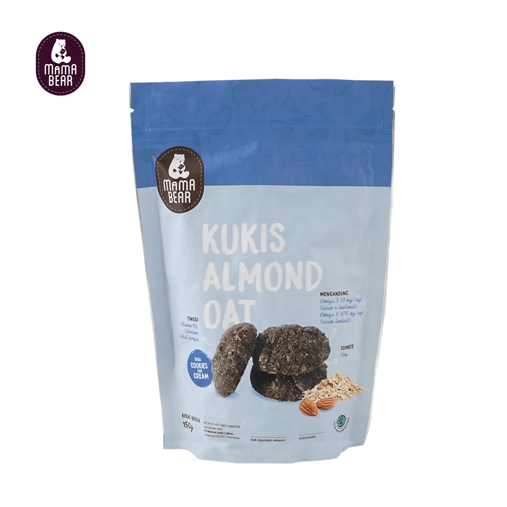 Mama Bear Kukis Almond Oatmeal | Snack Pelancar ASI