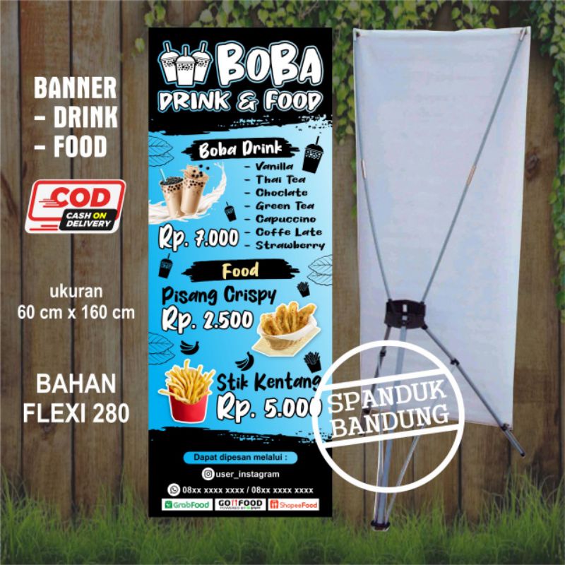 BANNER FOOD & DRINK | BANNER MINUMAN | BANNER BOBA