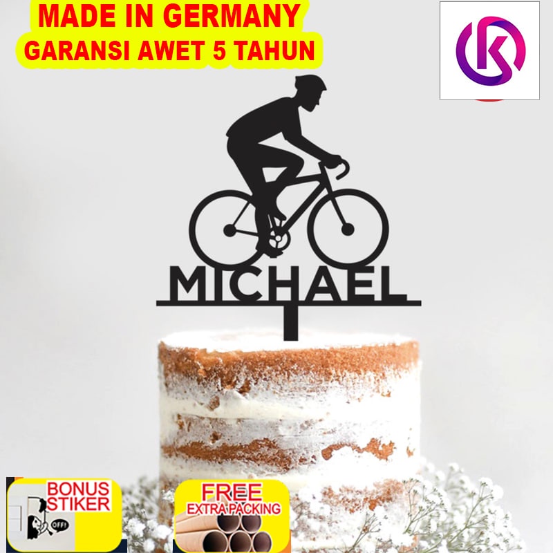 

Terlaris Custom Cake Topper Nama Topper Nama Akrilik Sepeda - 10cm
