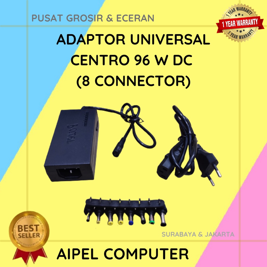 96W  ADAPTOR UNIVERSAL CENTROO 96 W DC 8 CONNECTOR