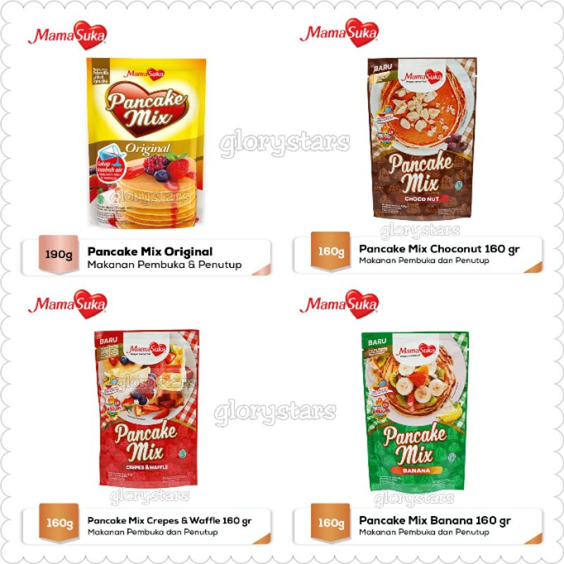 

MAMA SUKA PAN CAKE MIX ALL VARIANT 160 gram