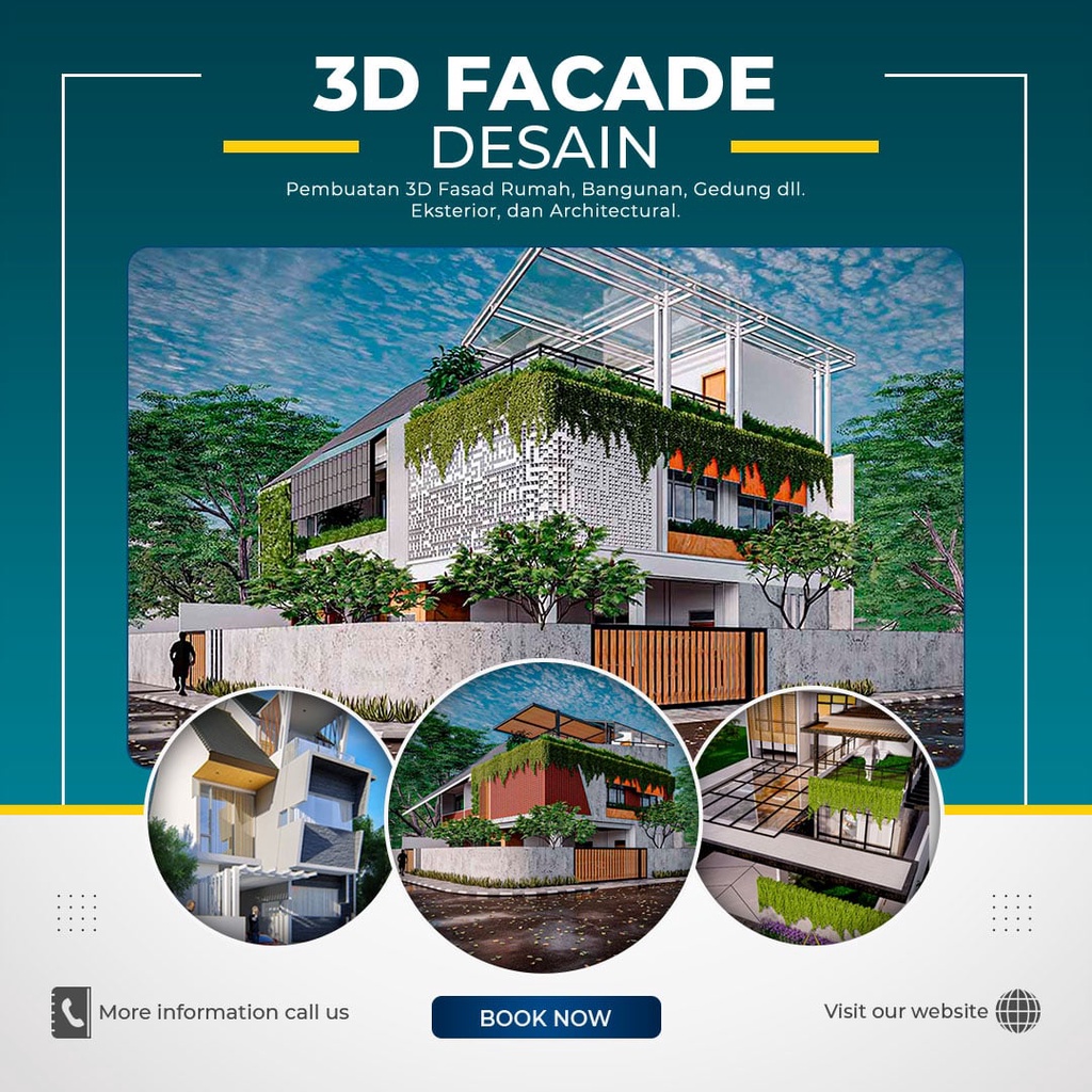 Jasa Desain Fasad Rumah 3D