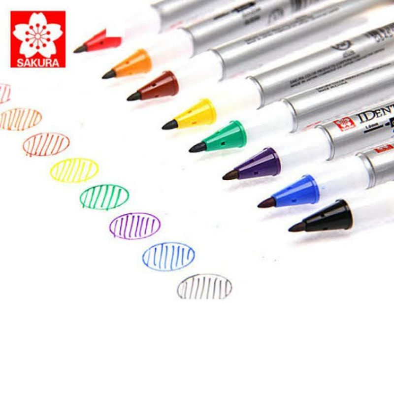 

SAKURA IDENTI PEN DUAL TIP COLOR PERMANENT MARKER SPIDOL WARNA PERMANEN