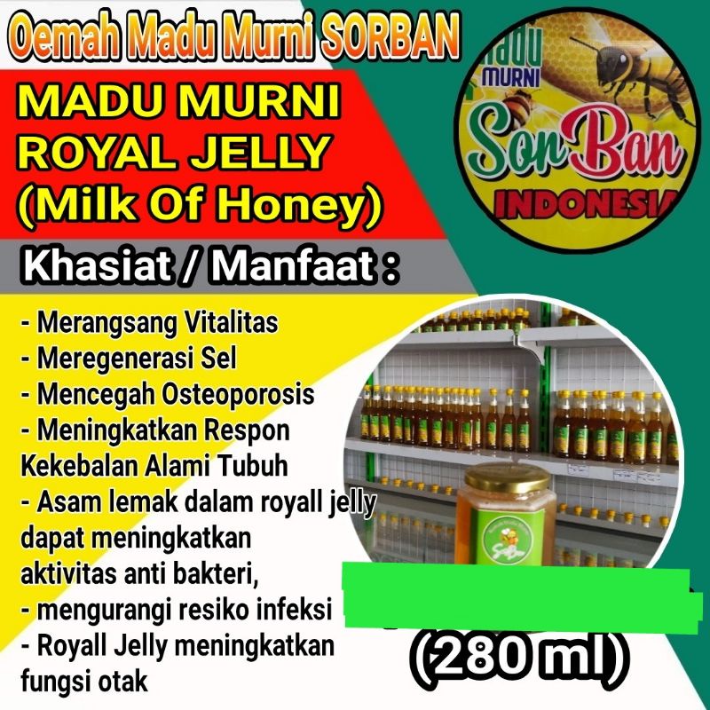 

SorBan Madu murni royal jelly (milk of honey) 280ml