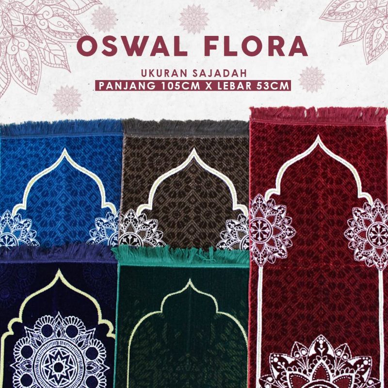 Sajadah Turki Oswal Flora Midi / Turkey Floral Midi