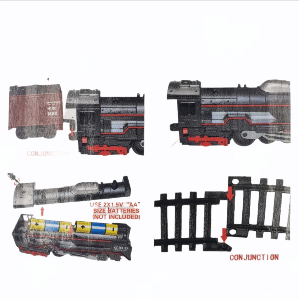 Toys Rail King Intelligent Classical Train Set TL01/Mainan Kereta Api/  Mainan kereta api berjalan