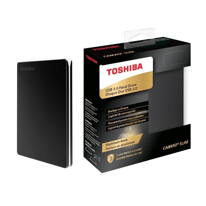 HDD TOSHIBA CANVIO SLIM III 2TB / 2 TB HARDDISK 2.5 PORTABLE 3.0 GARANSI RESMI