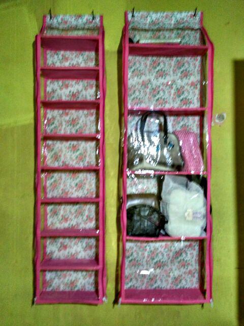 Set 2in1 Rak Gantung Tas Dan Sepatu Hbo Hso Resleting Karakter Serasi Set 3in1 4in1 5in1