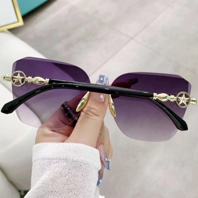 Rowling(ka-264) Sunglasses  Kacamata Hitam Kotak No frame Women Sunglasses Titanium New Arrival Import Kacamata Fashion