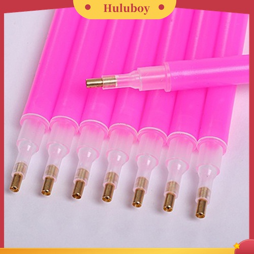 Huluboy Huluboy♡ 10pcs / Set Pen Dotting Pengambil Berlian Imitasi Untuk Nail Art
