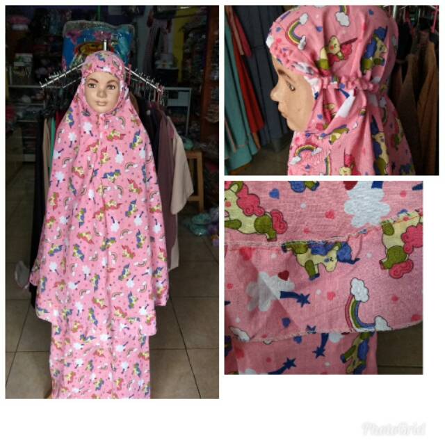 Mukena anak katun bali karakter Kuda Poni