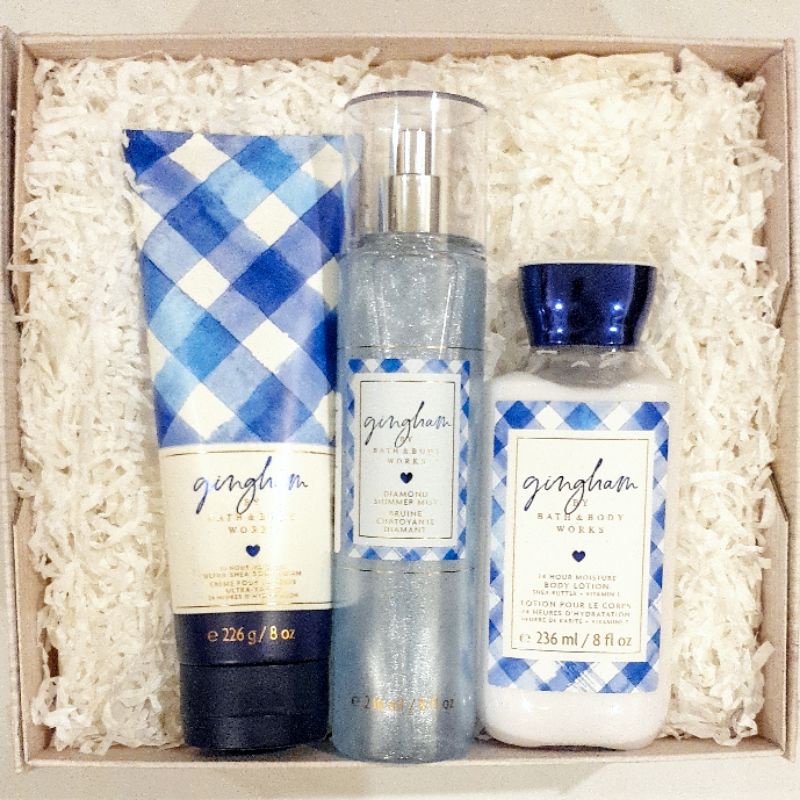 BBW GINGHAM BATH &amp; BODY WORKS PAKET VALENTINE'S DAY