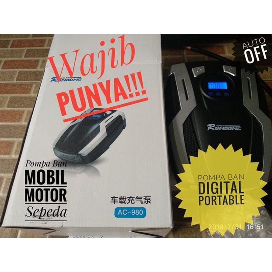 Murah Wajib Punya Pompa Ban Portable Digital Mobil Motor Sepeda Truk dan lainnya Berkualitas