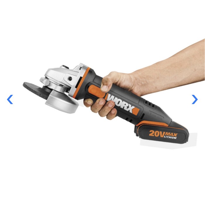 Worx Mesin Gerinda Tangan 10cm 20v Wx802 / CORDLESS ANGLE GRINDER