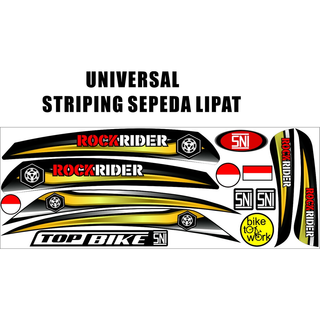 STIKER POLET MOTIF COD / VARIASI SEPEDA LIPAT UNIVERSAL STRIPING/STICKER VARIASI SEPEDA CUSTOM TERBA