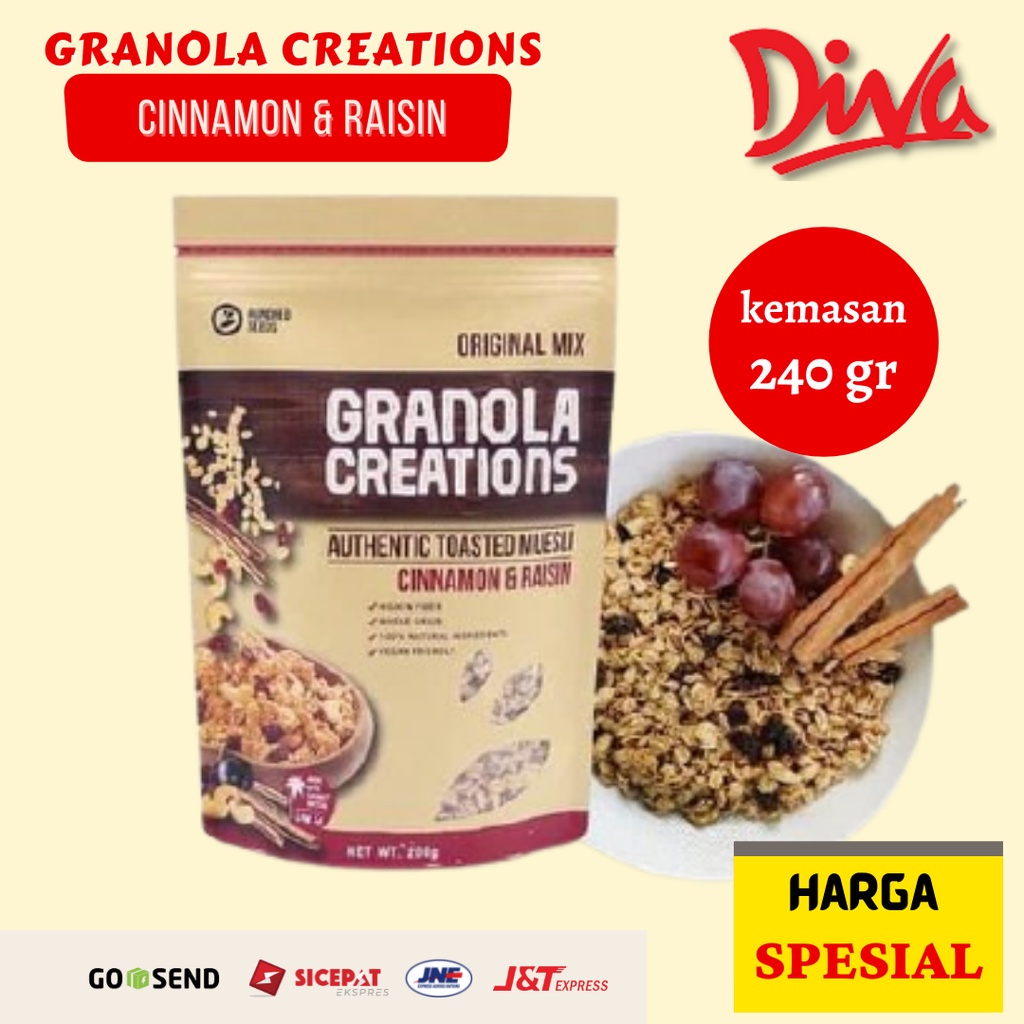 

[240gr] Granola Creations Cinnamon & Raisin / Sereal Granola