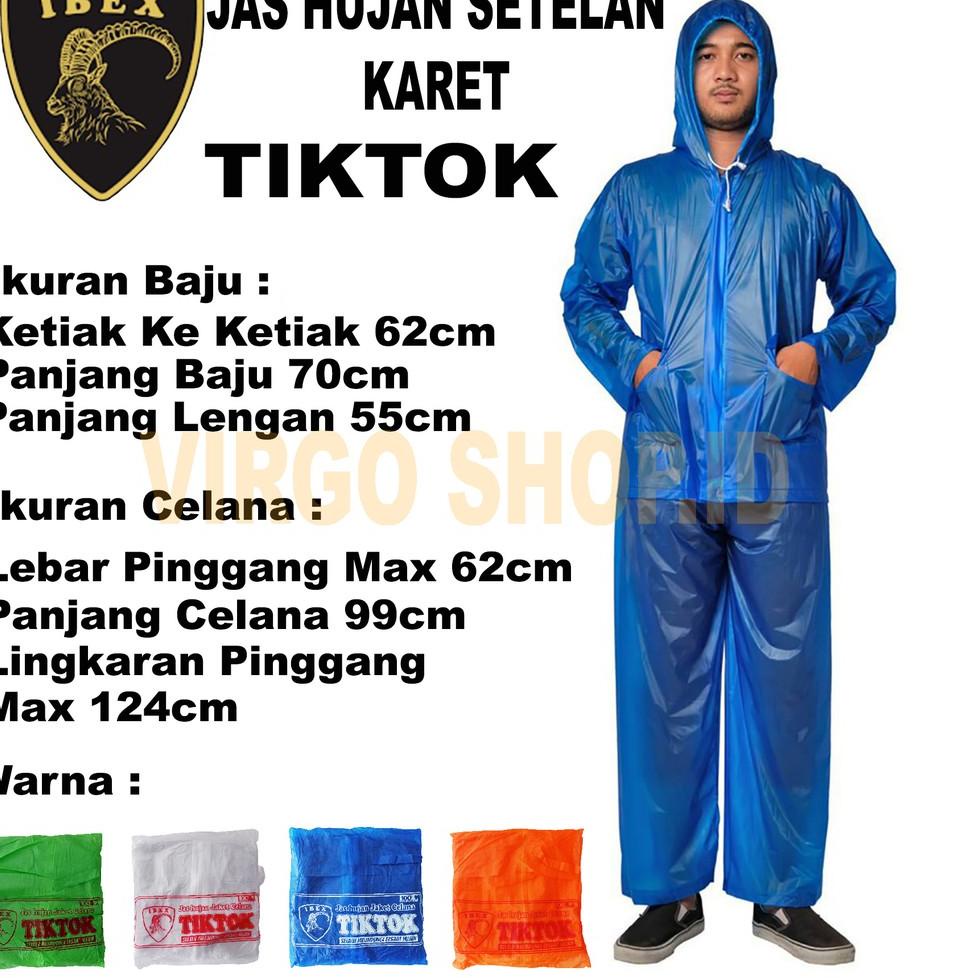 Jas Hujan Setelan Tiktok Ibex TikTok Karet / Jas Hujan Ibex / TikTok / Ibex / Jas Hujan Karet / Jas 