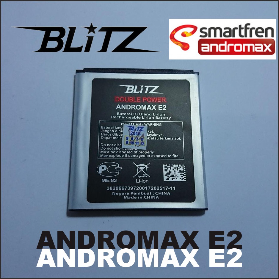 Batrai Android Andromax E2 Merk BLITZ Dobel Power