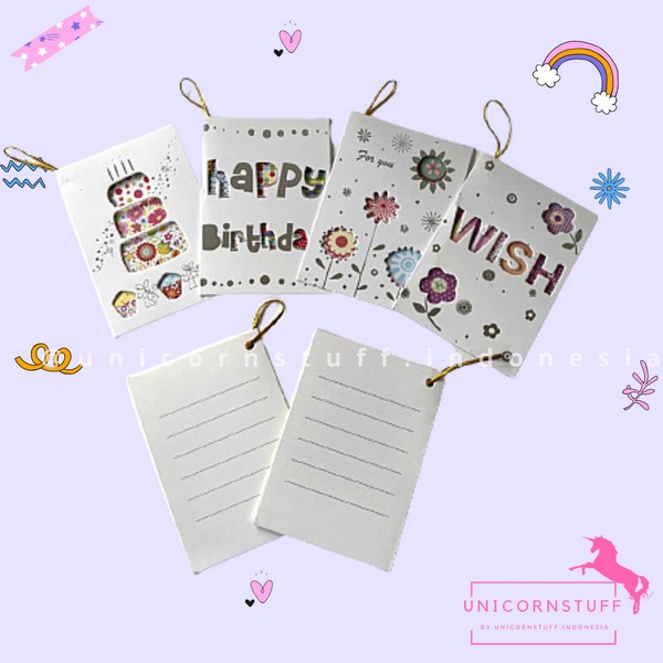 Kartu Ucapan Ulang Tahun Unicorn Gift Card Anak Perempuan Cewek Cowok