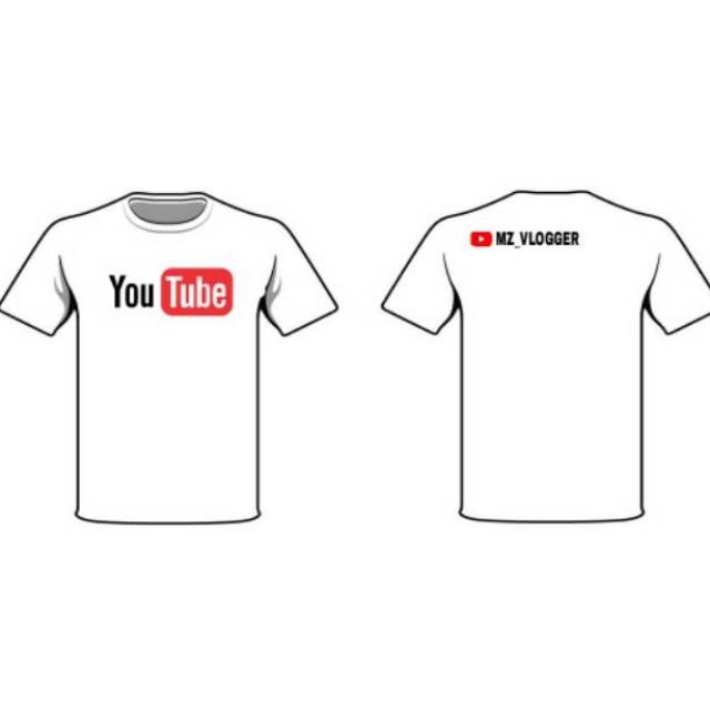 KAOS DISTRO YOUTUBE KEREN SABLON DEPAN BELAKANG BERKUALITAS