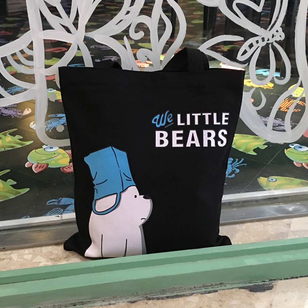 [DIKIRIM DARI JAKARTA] Totebag Kanvas We bare bears Variatif