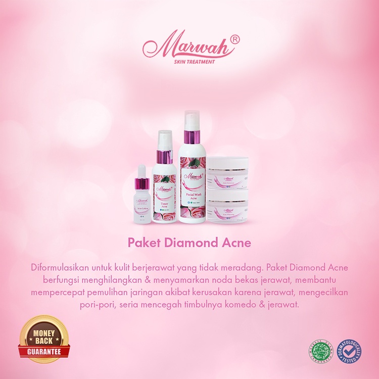 Marwah Skincare Diamond Acne Paket Anti Jerawat dan Beruntusan-1