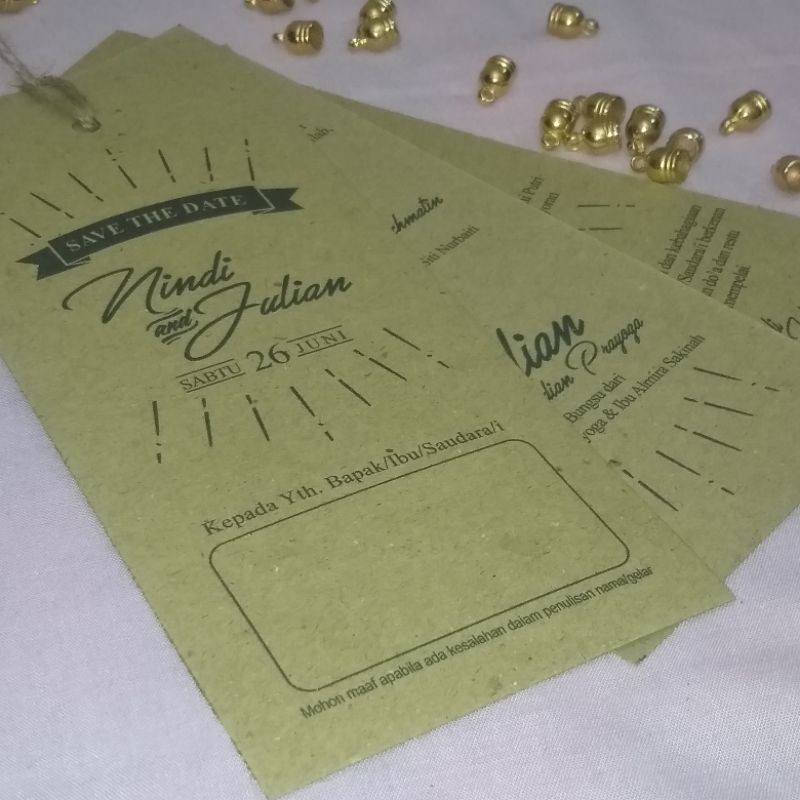 AFY Undangan Undangan Rustic Simpel Undangan murah Vintage Rustic