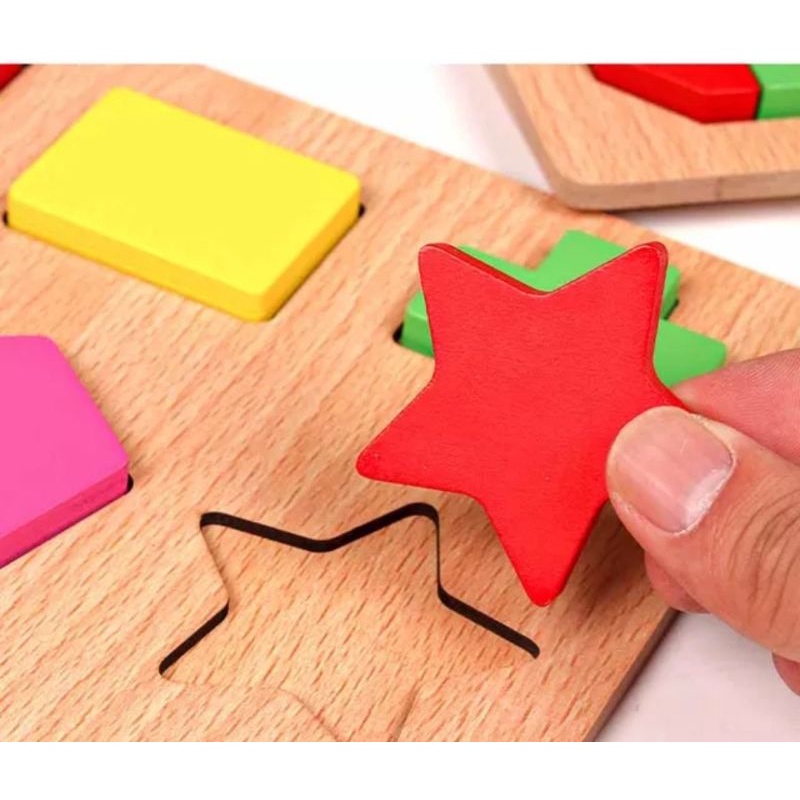 Puzzle 3D Huruf ABC Angka Numbers dan Bentuk Mainan Kayu Anak Belajar Mainan Edukasi