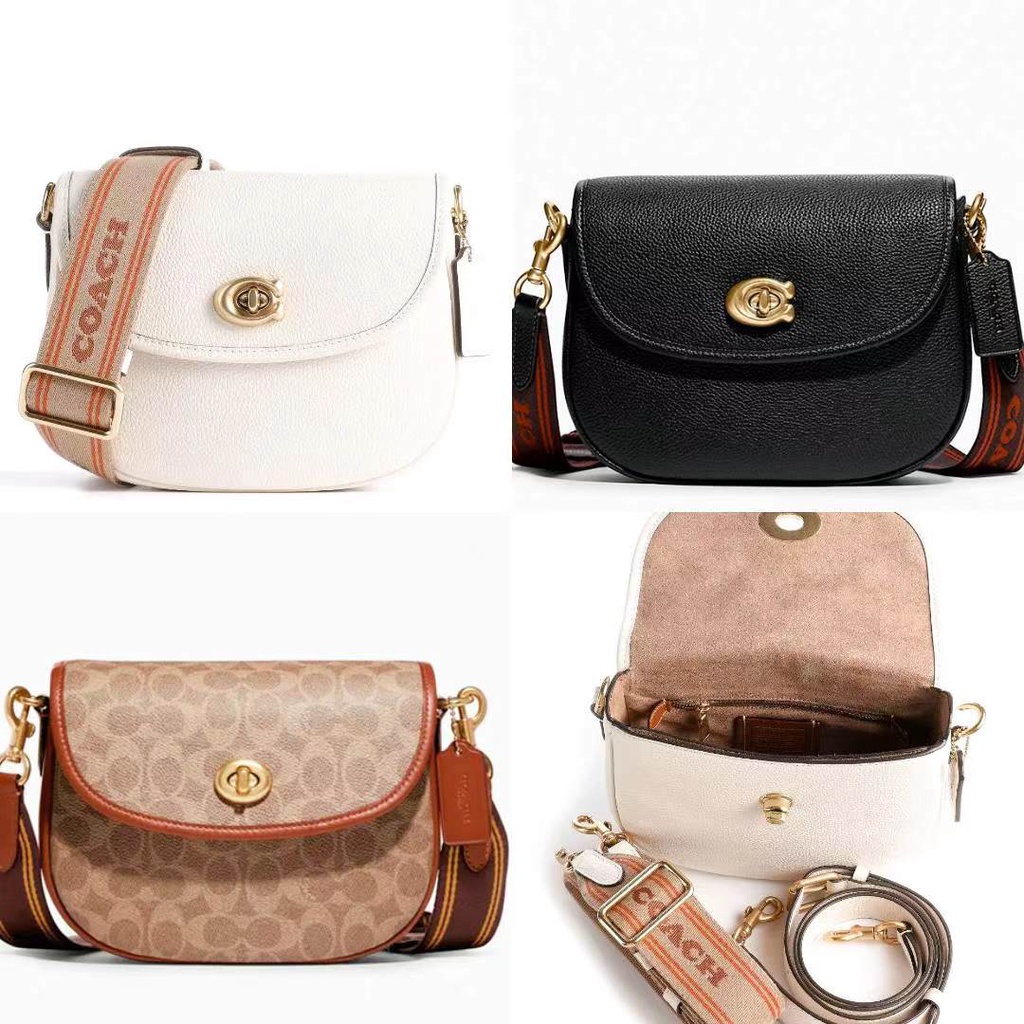 [Instant/Same Day]CA093 CA094 coach women Willow Saddle Bag Women Crossbody Sling Handbag 093 094   mab