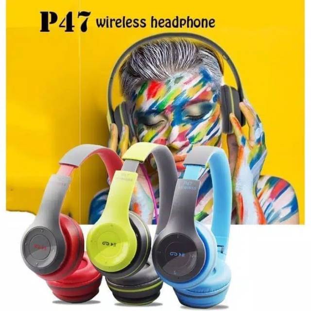 HEADSET BLUETOOTH JBL P47 BANDO / HEADPHONE WIRELESS SB