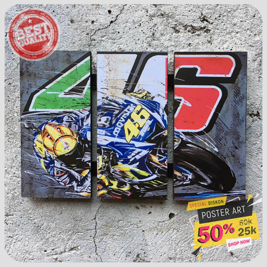 Hiasan dinding - Pajangan dinding - Poster GP Rossi - Dekorasi dinding - walldecor - 091975FHZ