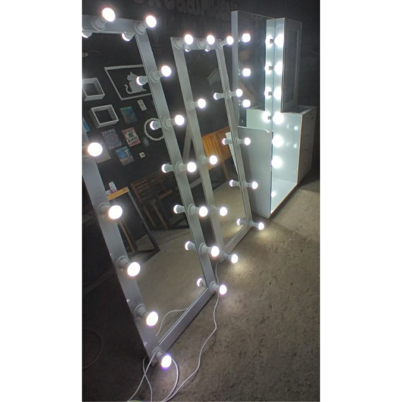 standing mirror Led// standing mirror pakai lampu//cermin full body lampu 11