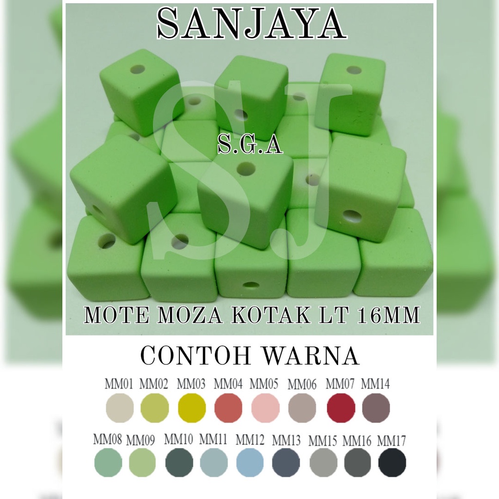 MOTE MOZA / MANIK KOTAK / MANIK MOZA DOF / MANIK MOZA KOTAK LUBANG TENGAH / MOTE MOZA KOTAK LT 16MM