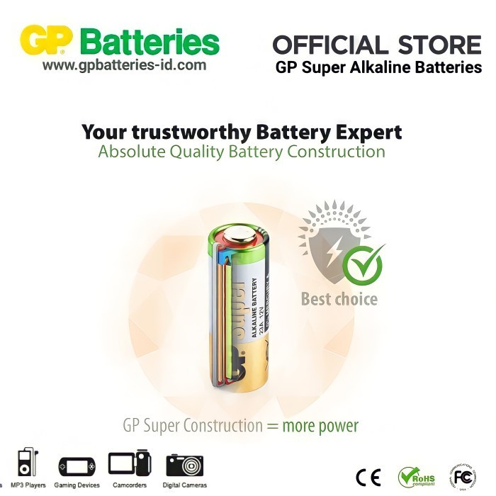 Baterai GP Super Alkaline GP 23AE 23A 23 V23GA MN2112V Battery