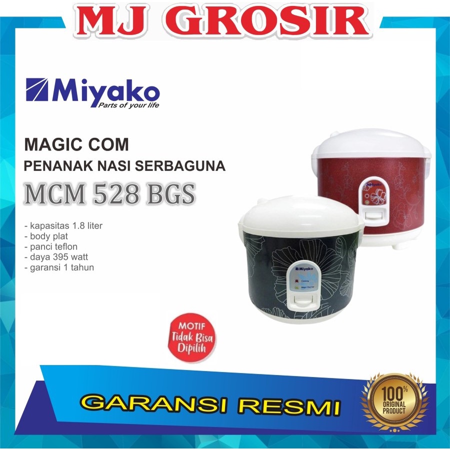 PROMO MAGIC COM MIYAKO MCM 528 BGS TEFLON 1.8 LITER MURAH RICE COOKER