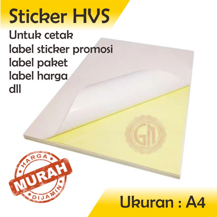 

Kertas Stiker HVS UK. A4 / Printable Sticker Label Resi Label Produk