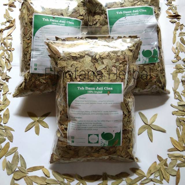 Daun Teh Jati Cina 250 gram/Pelangsing