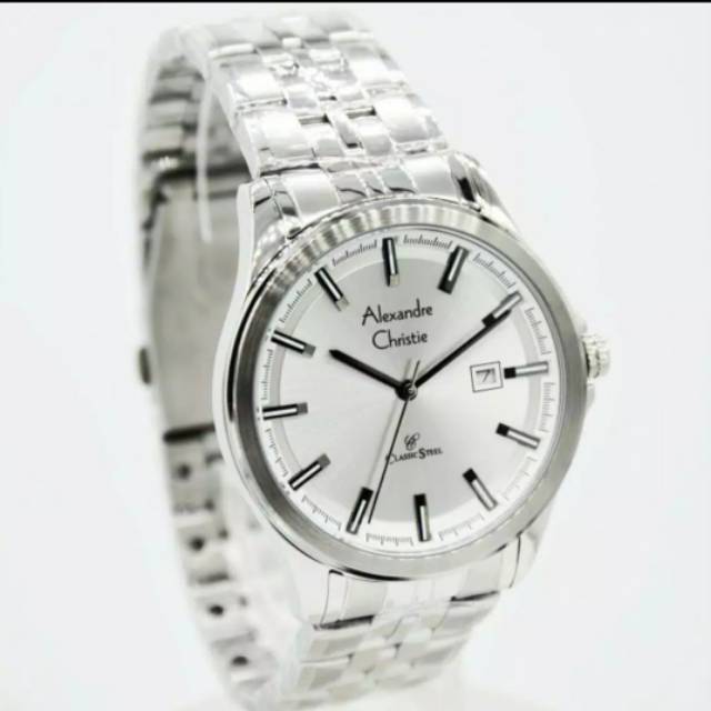 Jam Tangan Alexandre Christie 8402 Wanita Silver Original