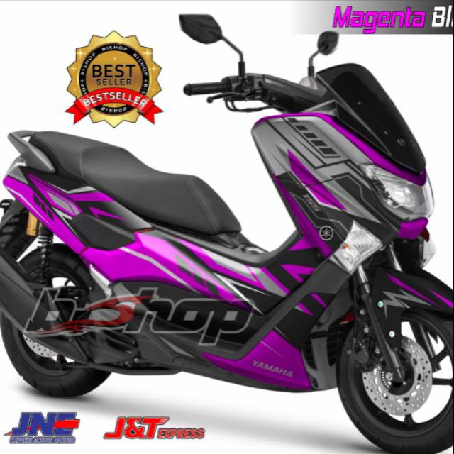 Decal Nmax stiker yamaha nmax pilihan warna magenta merah atau pink code 090