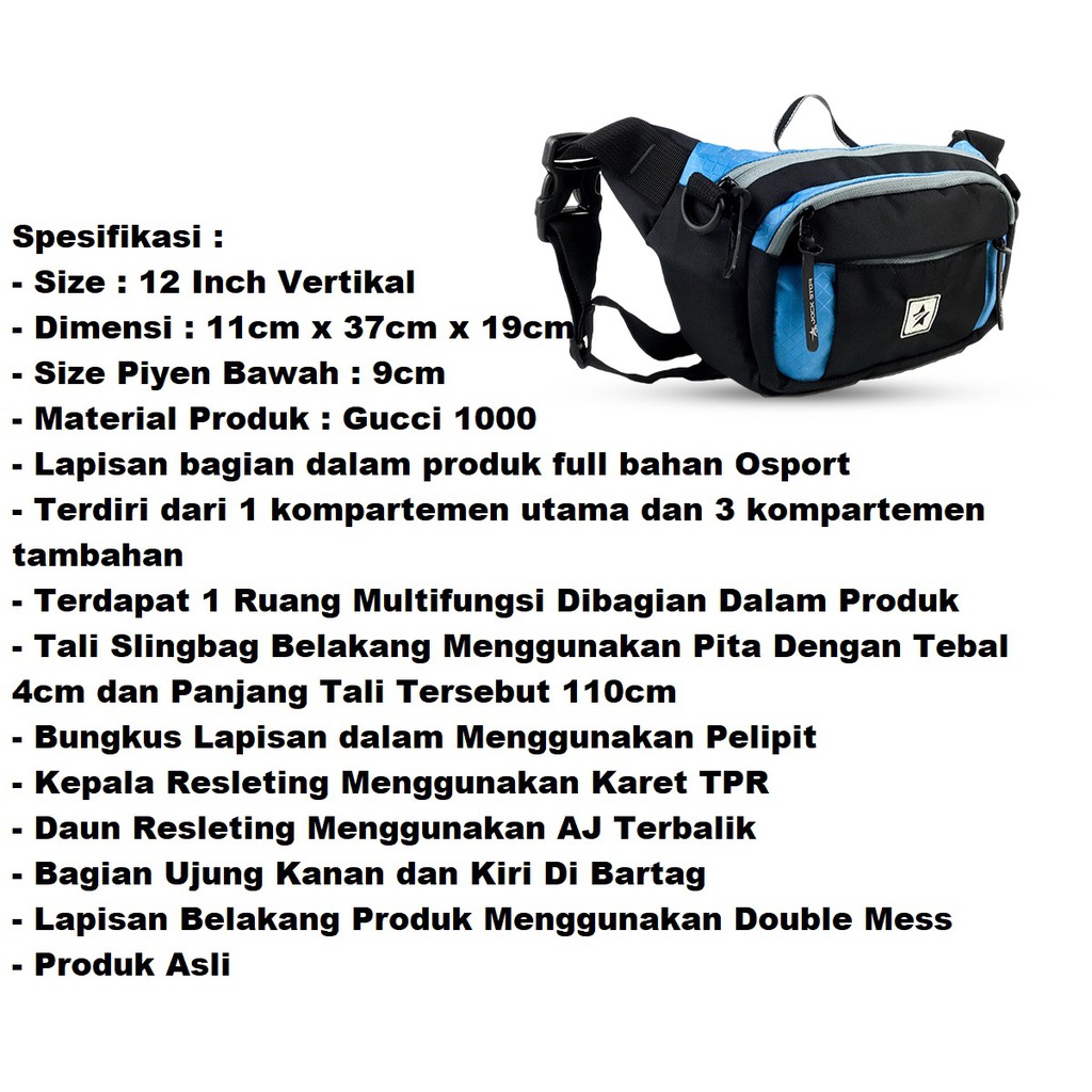 Tas Slempang Pria Wanita /Tas Outdoor / Tas Pinggang / Waistbag Pria   / Tas Sepeda