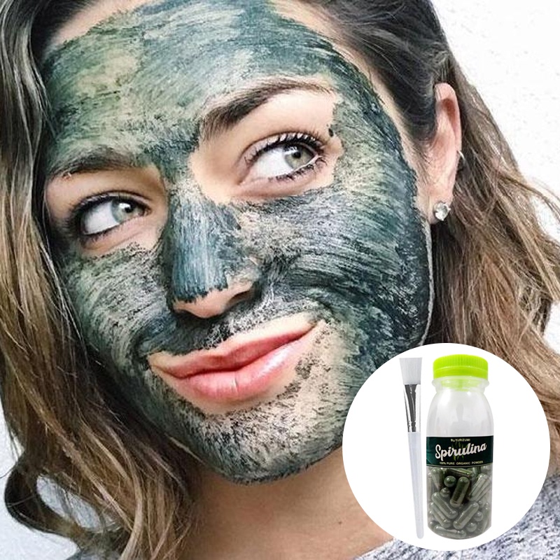 SHINE STAR - Masker Wajah Organik Spirulina Original By YURIZUMI Mencerahkan Kulit Wajah Penghilang Flek Hitam Dan Bekas Jerawat