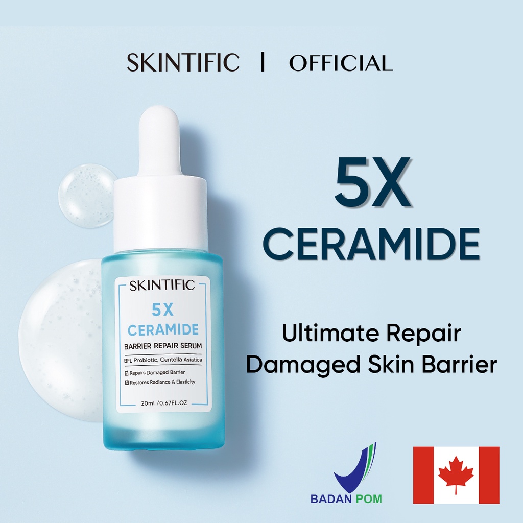 [FLASH SALE] - SKINTIFIC 5X Ceramide Skin Barrier Repair Serum Scientific Power Repairing Essence Facial Skin Serum 20ml BPOM