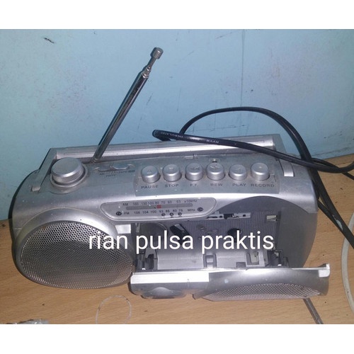 Radio Jadul AM FM Kaset tape Player Recod Fudai Rekam Cassete Portabel