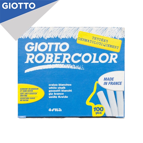 

Giotto Kapur Tulis Putih Blackboard Chalk Box White Isi 100 Pcs - Bebas Debu, Aman Untuk Kulit