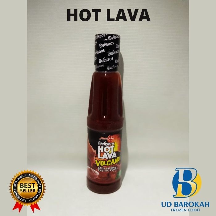 

MamaSuka Delisaos Hot Lava Volcano sambal extra pedas 260 ml .