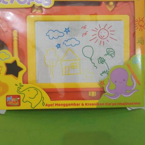 

Barang Pilihan.. papan tulis magnet warna Octopus / magic magnetic writing board alphabet dan angka