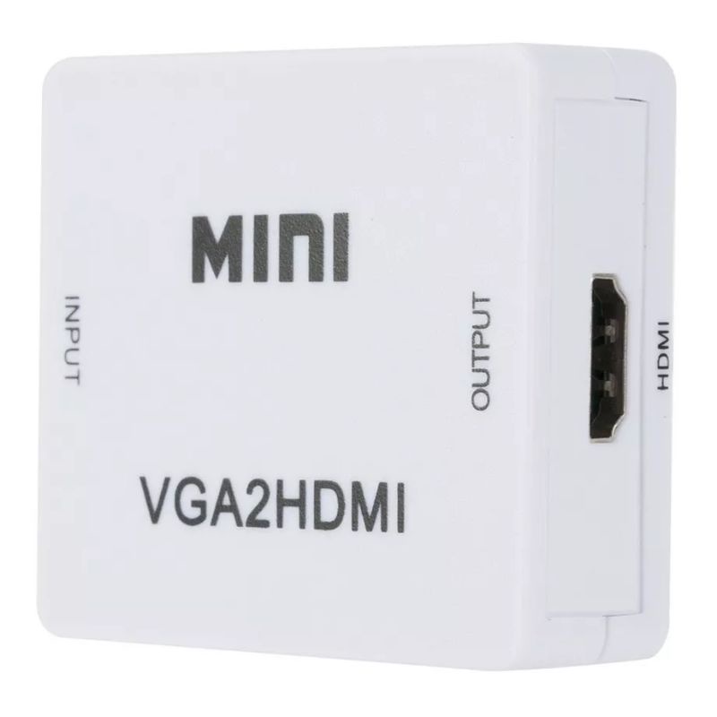 Konverter Aktif VGA ke HDMI Full HD converter adapter adaptor komputer laptop notebook proyektor decoder ps Bogor karaoke audio video HUB