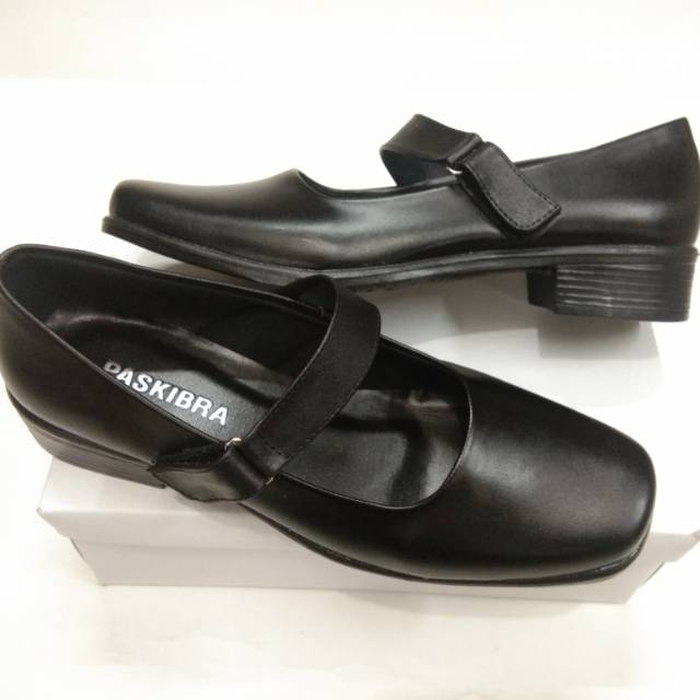 Sepatu paskibra kulit asli sepatu sekolah kulit wanita