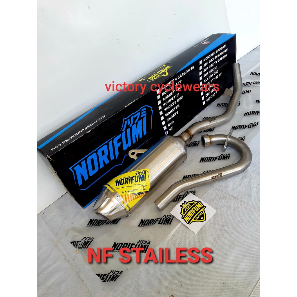 KNALPOT NORIFUMI ORIGINAL NF STAILESS KLX DTRACKER 150 BF